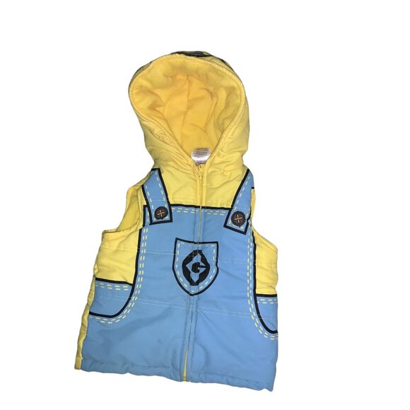 Minion Despicable Me hooded Costume Vest Size 4 - Picture 2 of 9